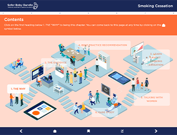 Safer Baby Bundle Smoking Cessation eLearning module map